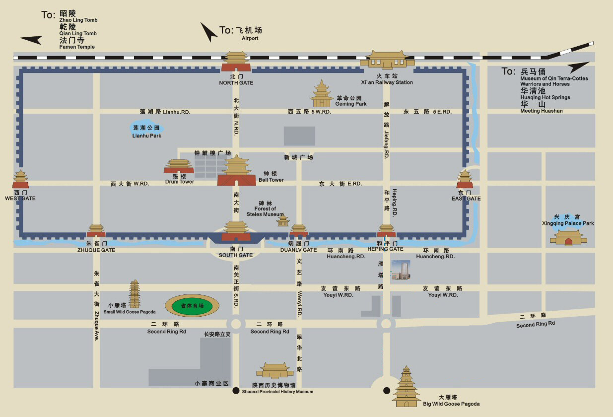 Xi'an tourist map