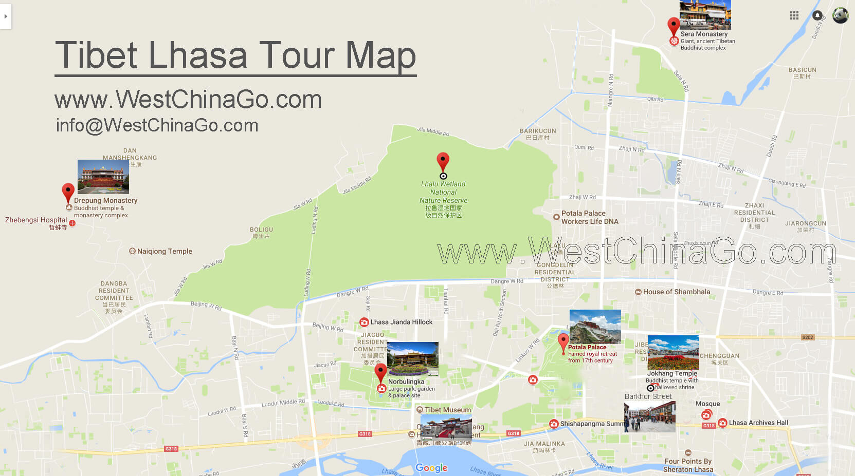 Tibet Tourist Map