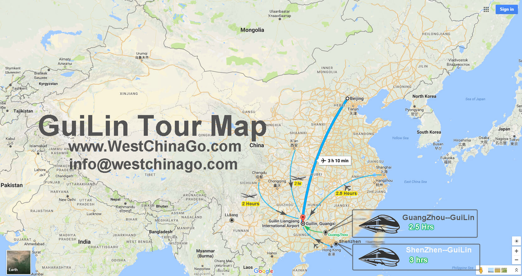 Guilin Tourist Map