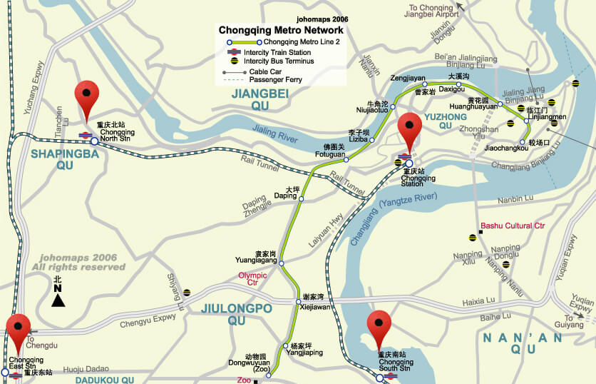 chongqing train station map