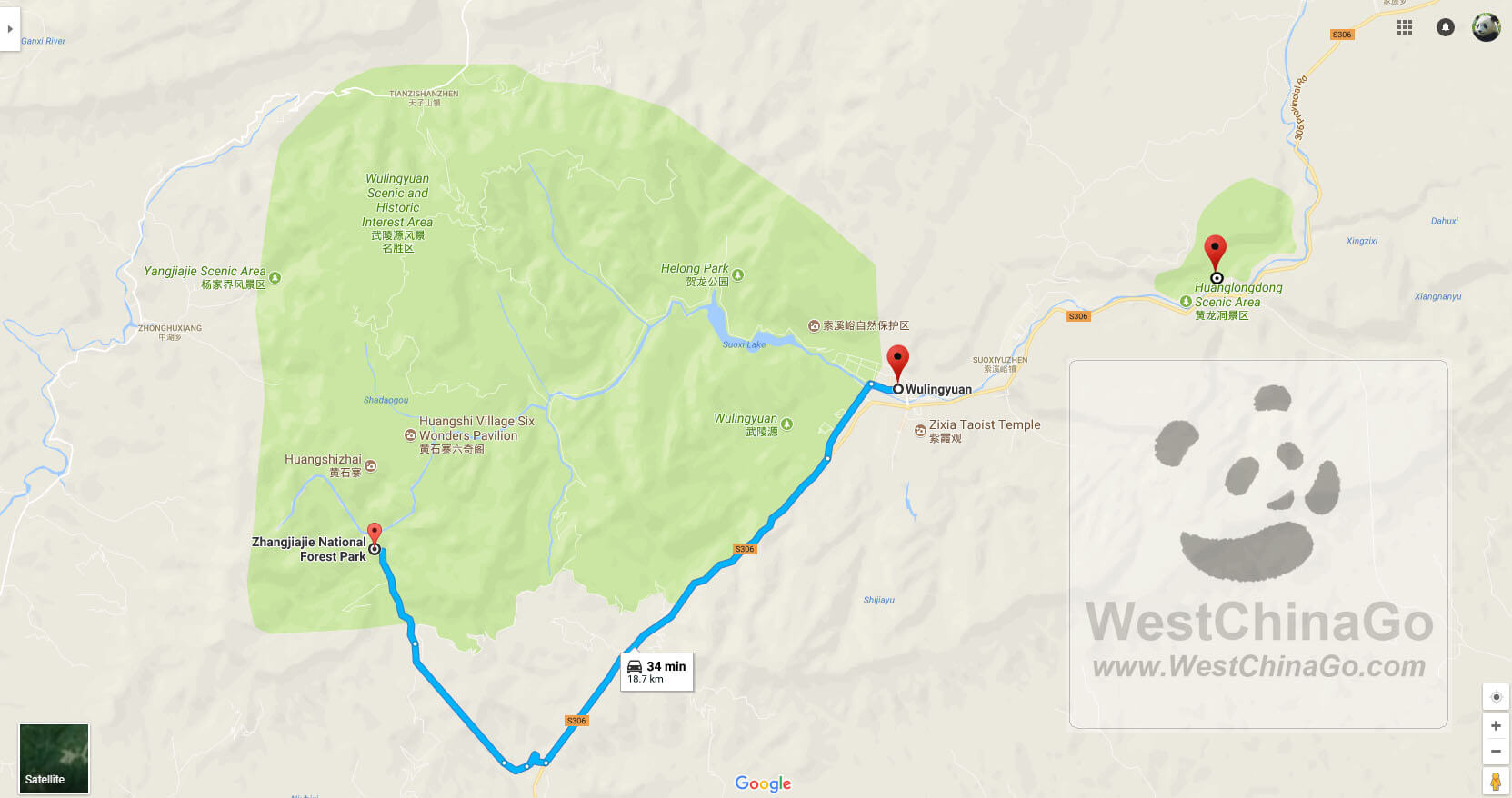 Zhangjiajie Grand Canyon Glass Bridge tourist map Archives - China ChengDu Tours, Chengdu Panda 
