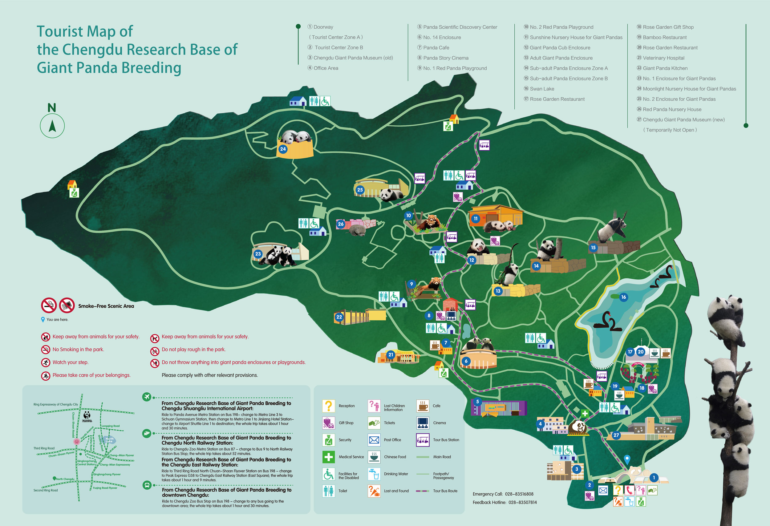 chengdu panda reserve tourist map
