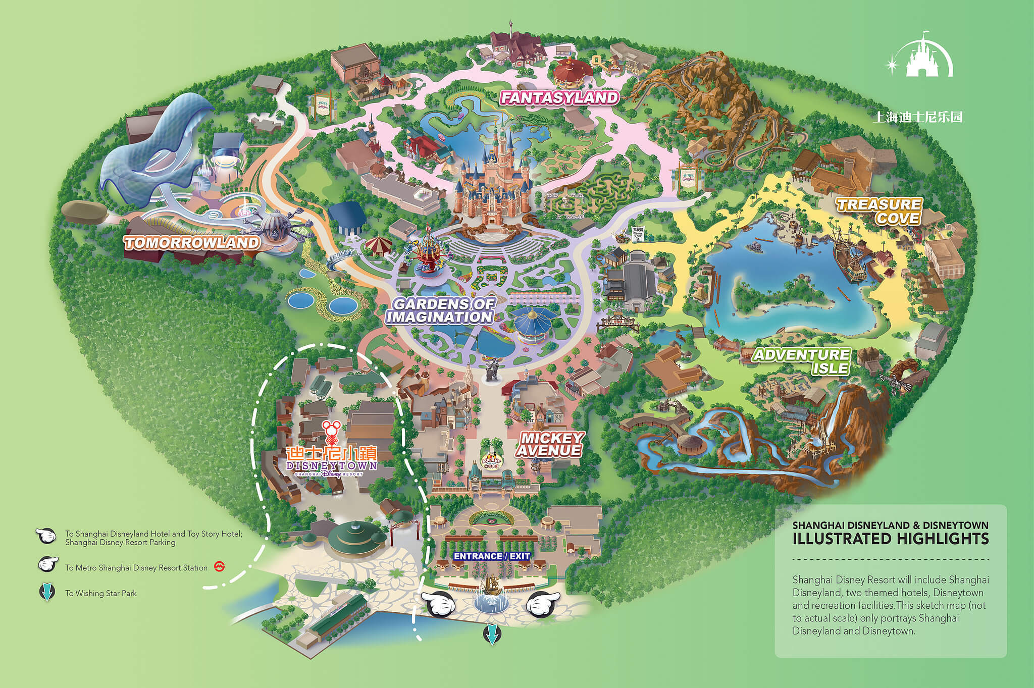 Shanghai Disney Resort tourist map