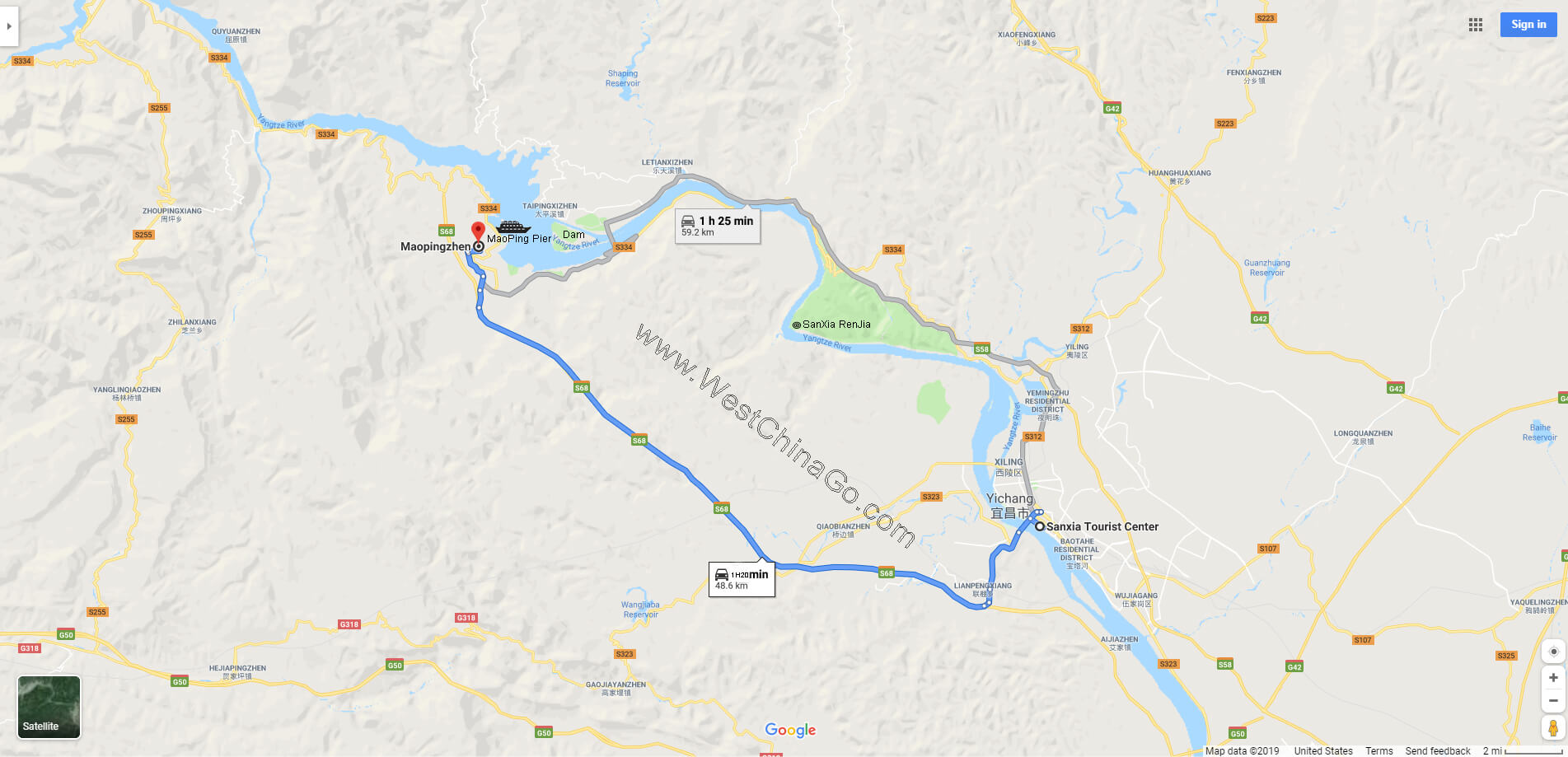 yichang port tourist map