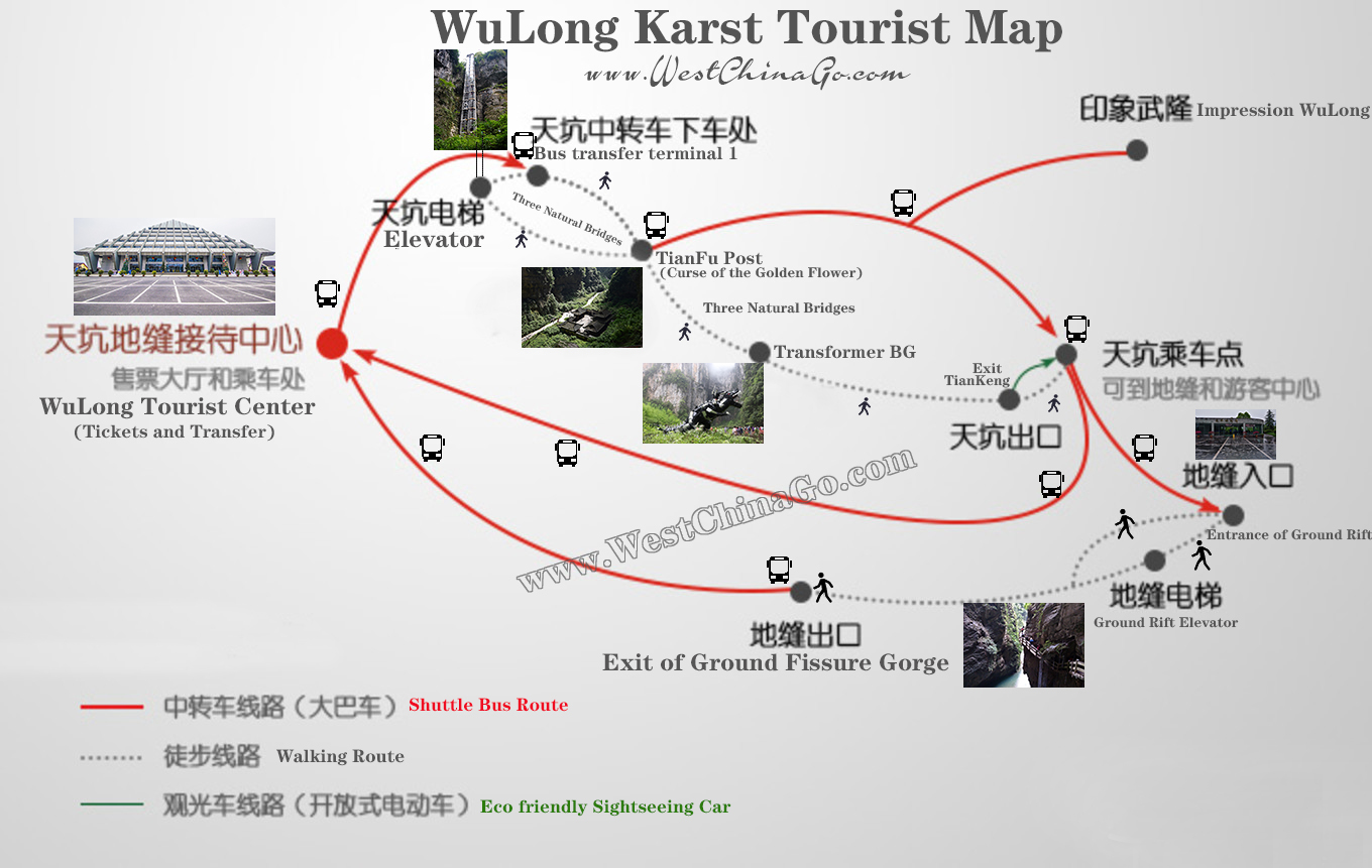 Wulong Karst National Park Tourist Map