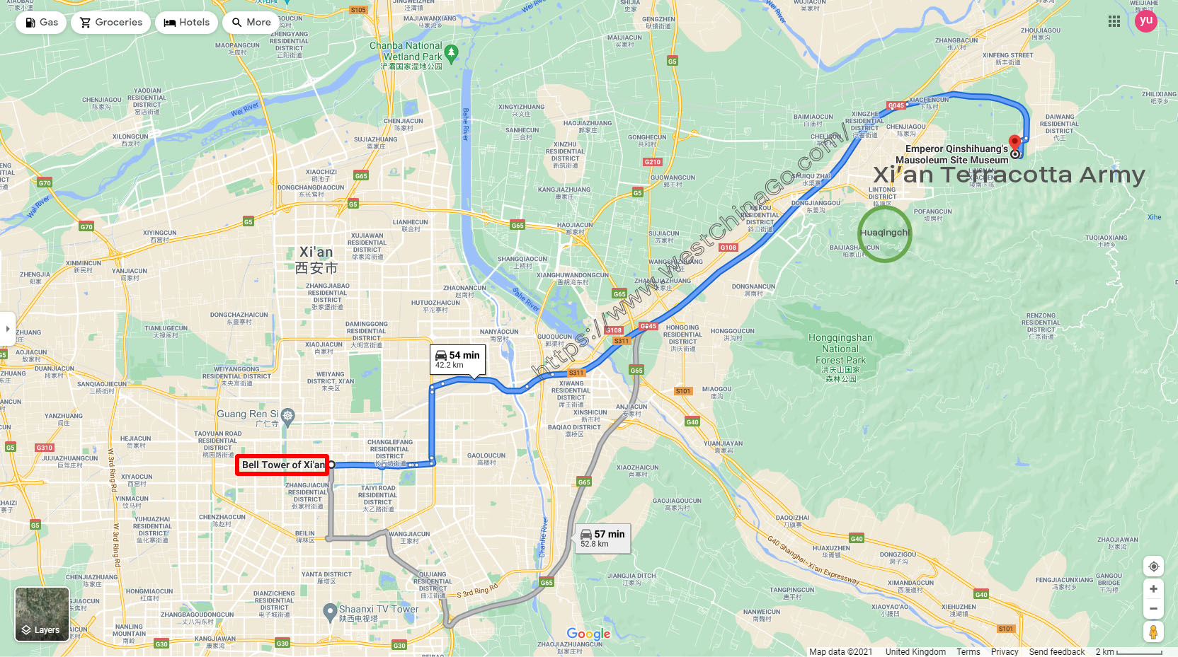 Xi'an Terracotta Warriors tourist map