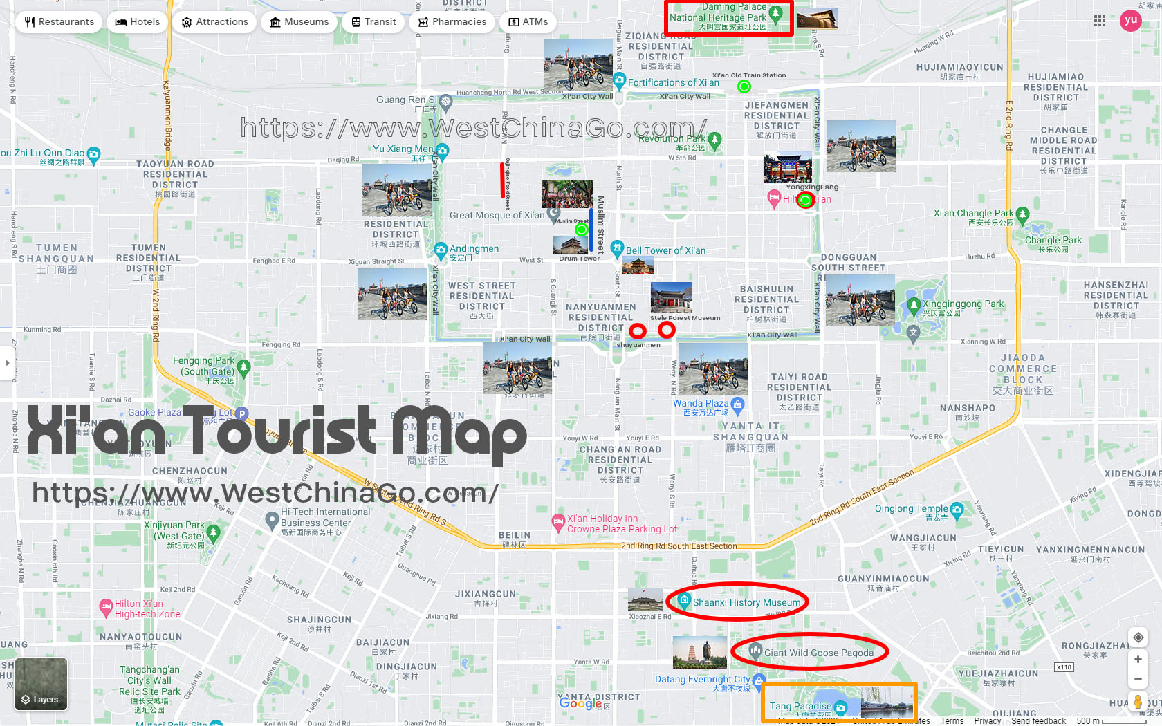 Xi'an tourist map