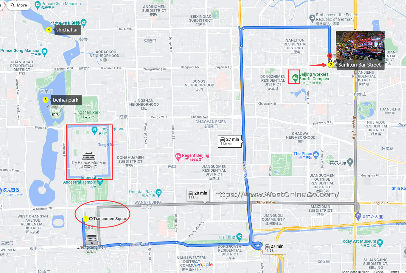 BeiJing Sanlitun tourist map