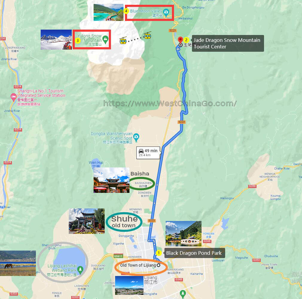 lijiang tourist map 