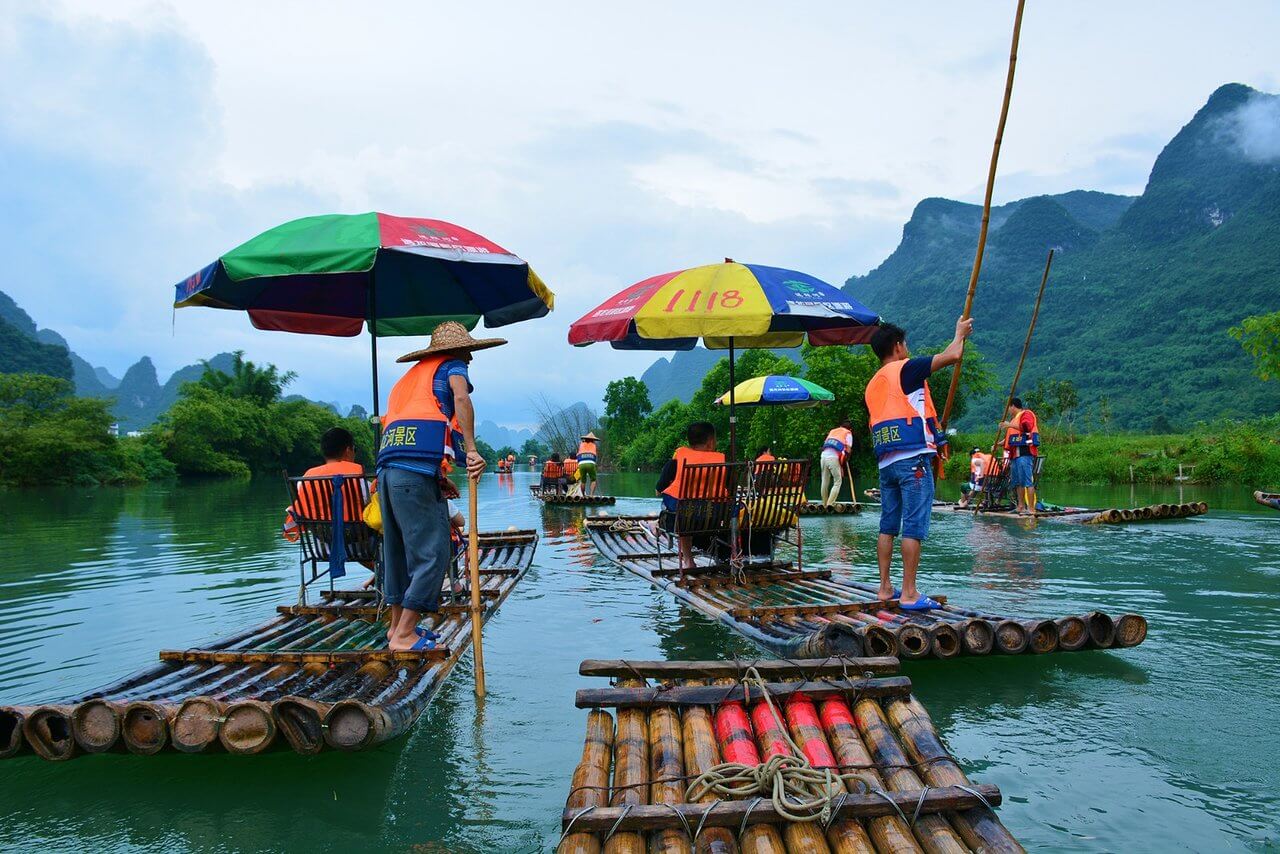 yulong river rafting,yangshuo