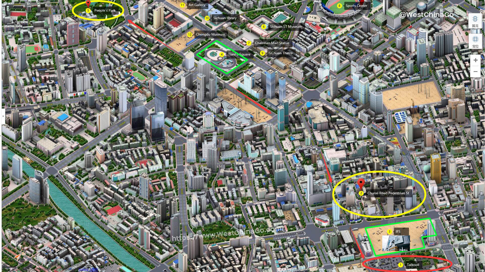 Chengdu Tourist Map