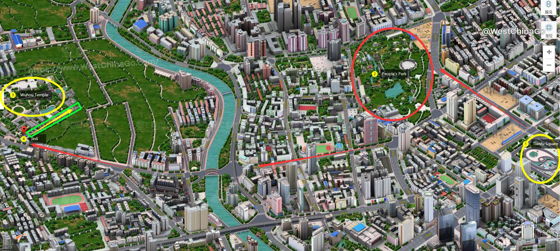 Chengdu Tourist Map 