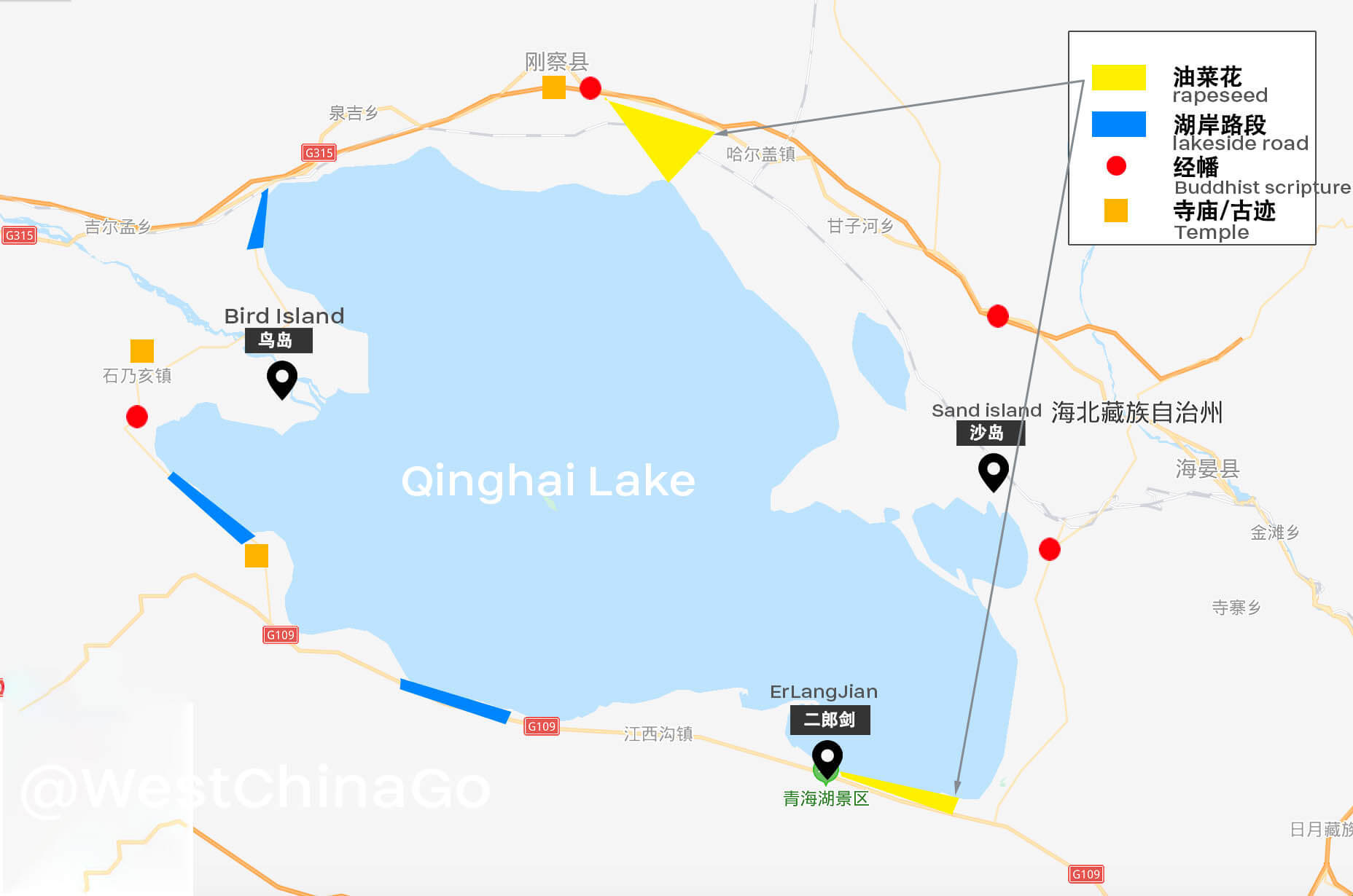 QingHai Tourist Map