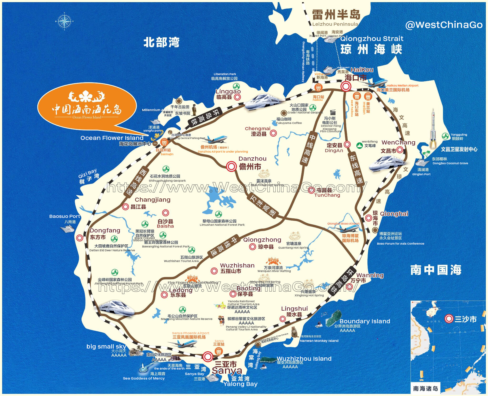 Hainan Tourist Map