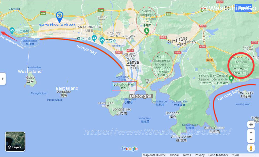 Sanya West Island Tourist Map