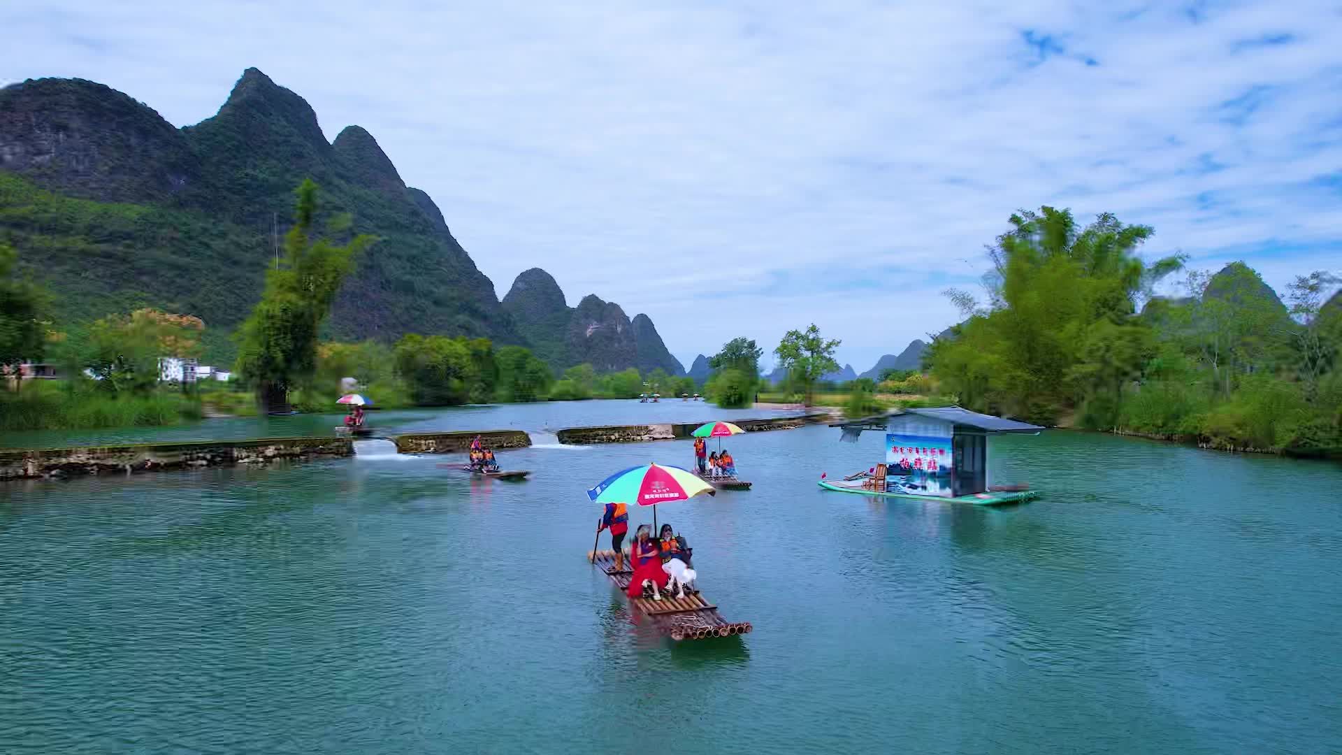 yulong river rafting,yangshuo