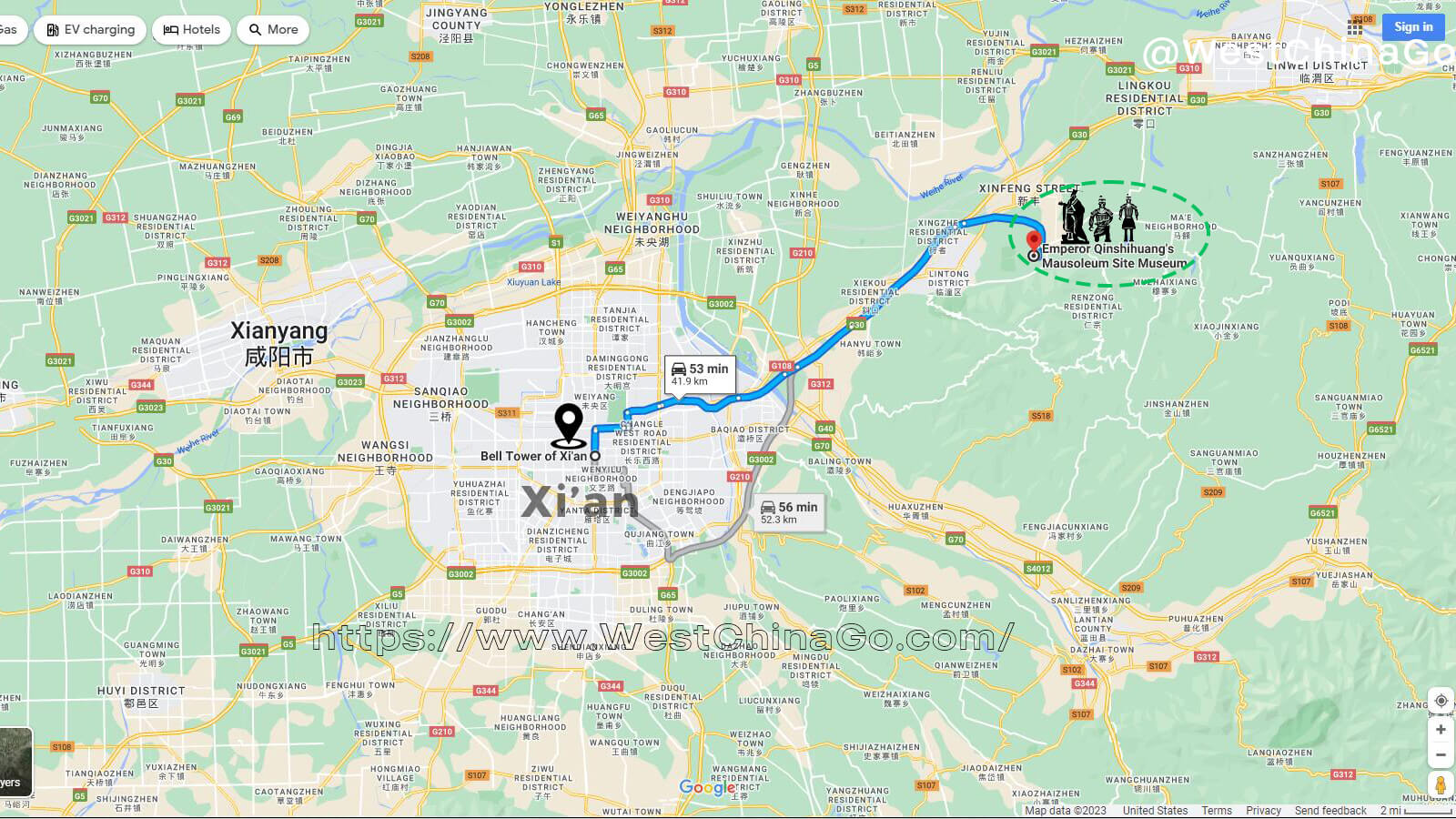Xi'an Transfer Tourist Map