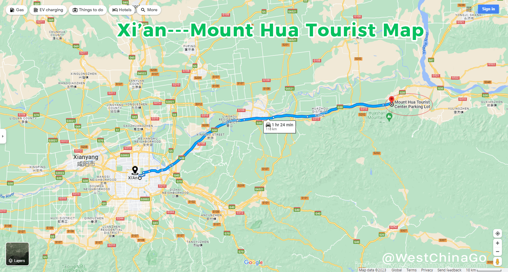Mount Hua Tourist Map