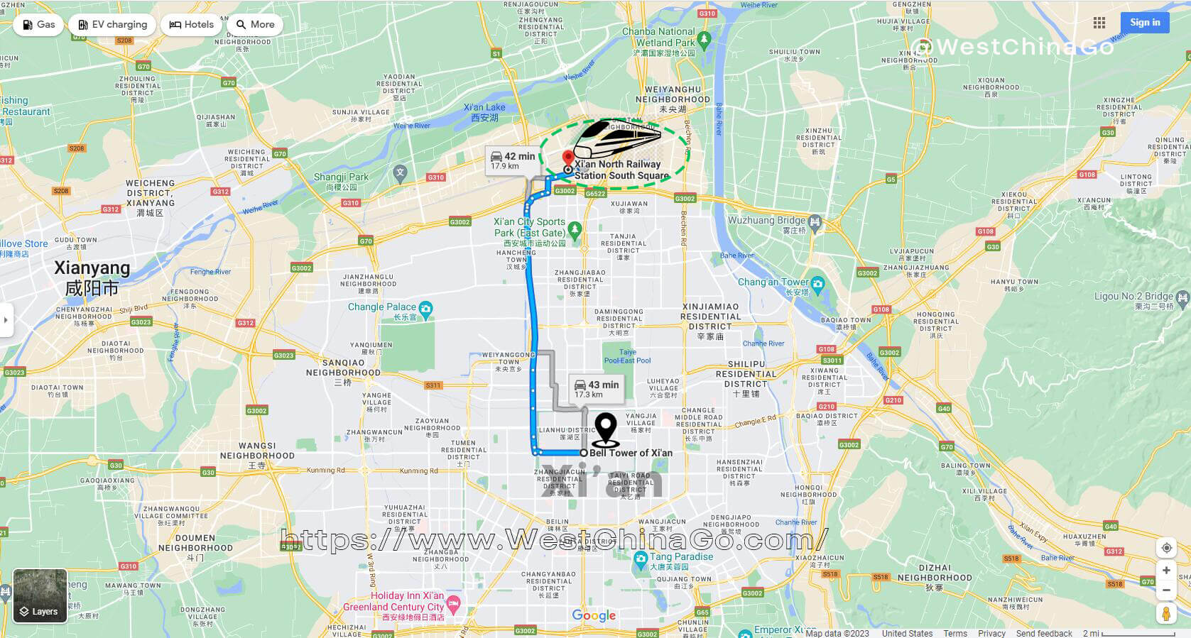 Xi'an tourist map