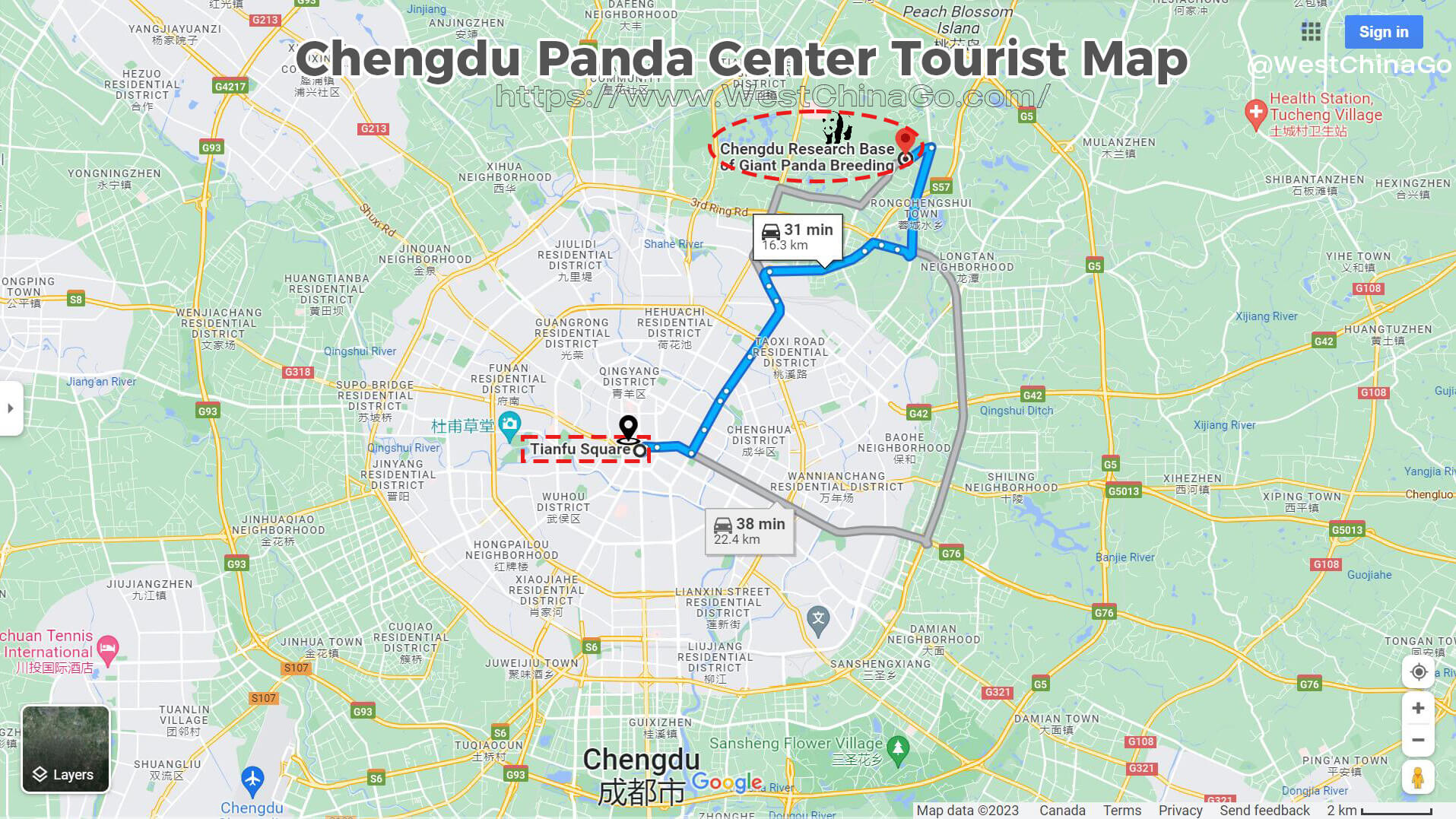 ChengDu Panda Center Tourist Map