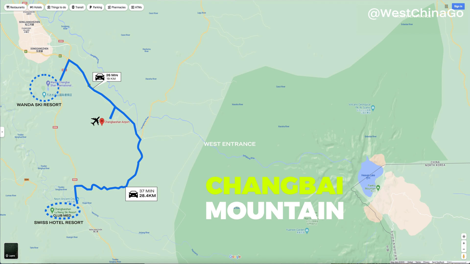 changbai mountain tourist map