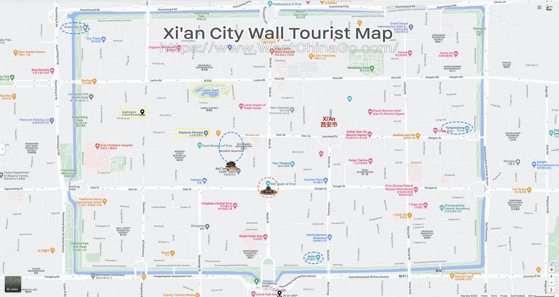 Xi'an tourist map