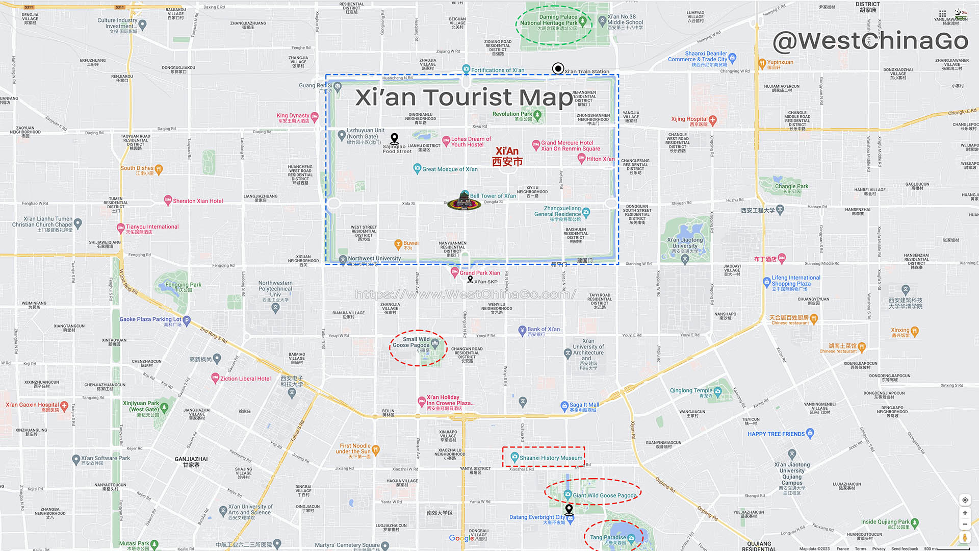 Xi'an tourist map