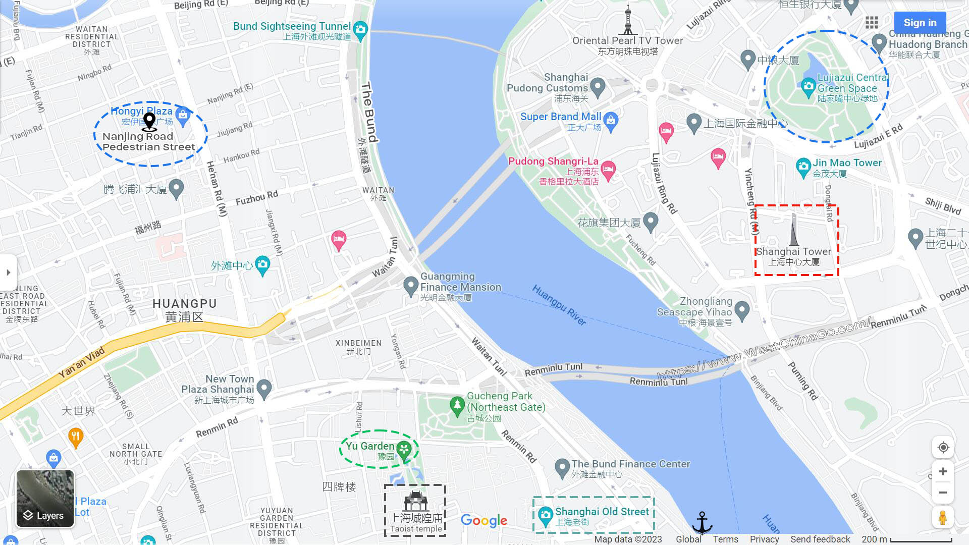 Shanghai Tourist Map