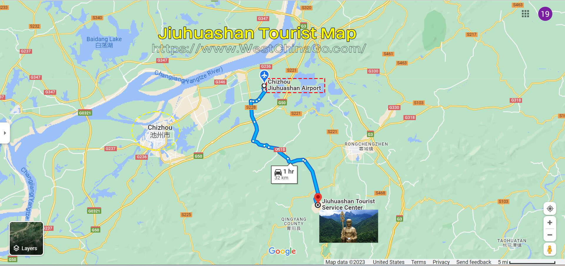 jiuhua Mountain Tourist Map