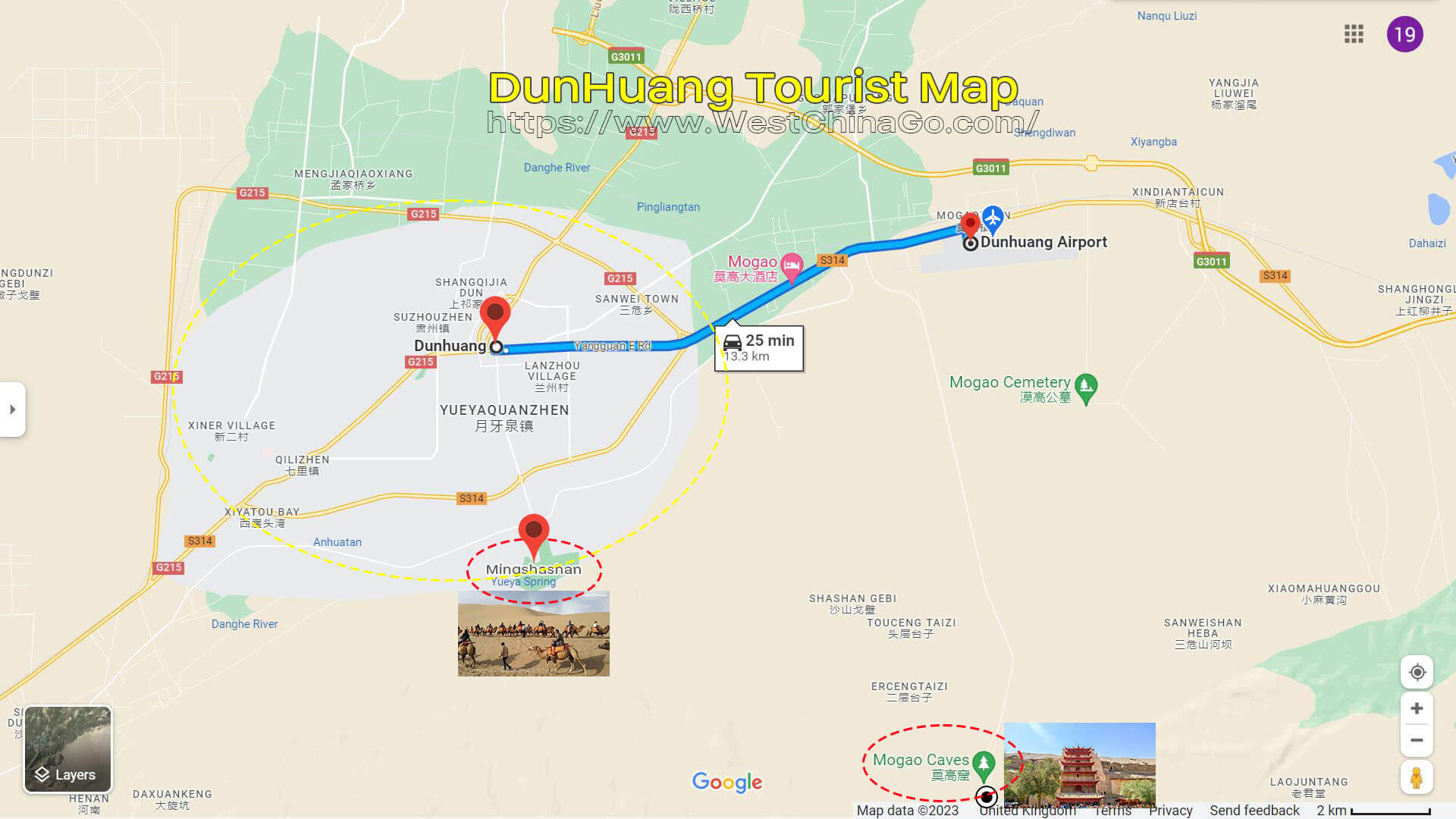 DunHuang Mogao Caves Tourist Map