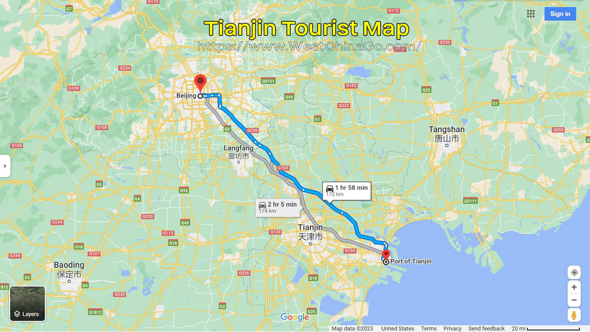 Tianjin Tourist Map