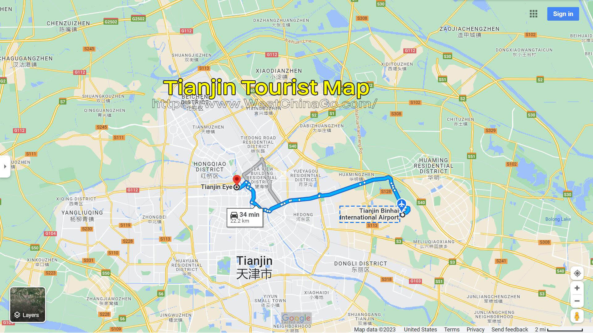 Tianjin Tourist Map