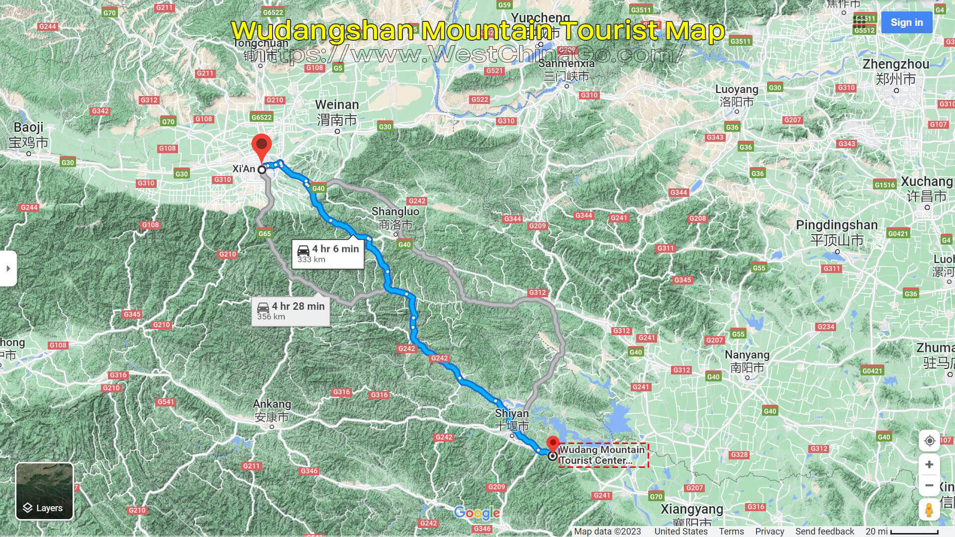 Wudang Mountain Tourist Map