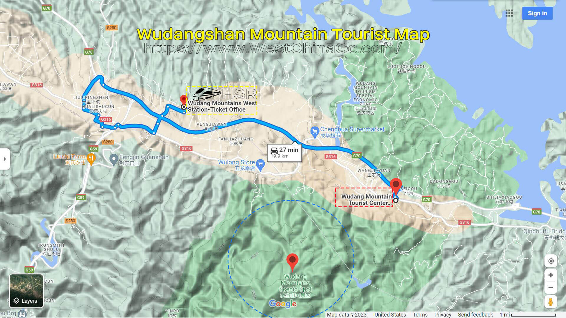 Wudang Mountain Tourist Map