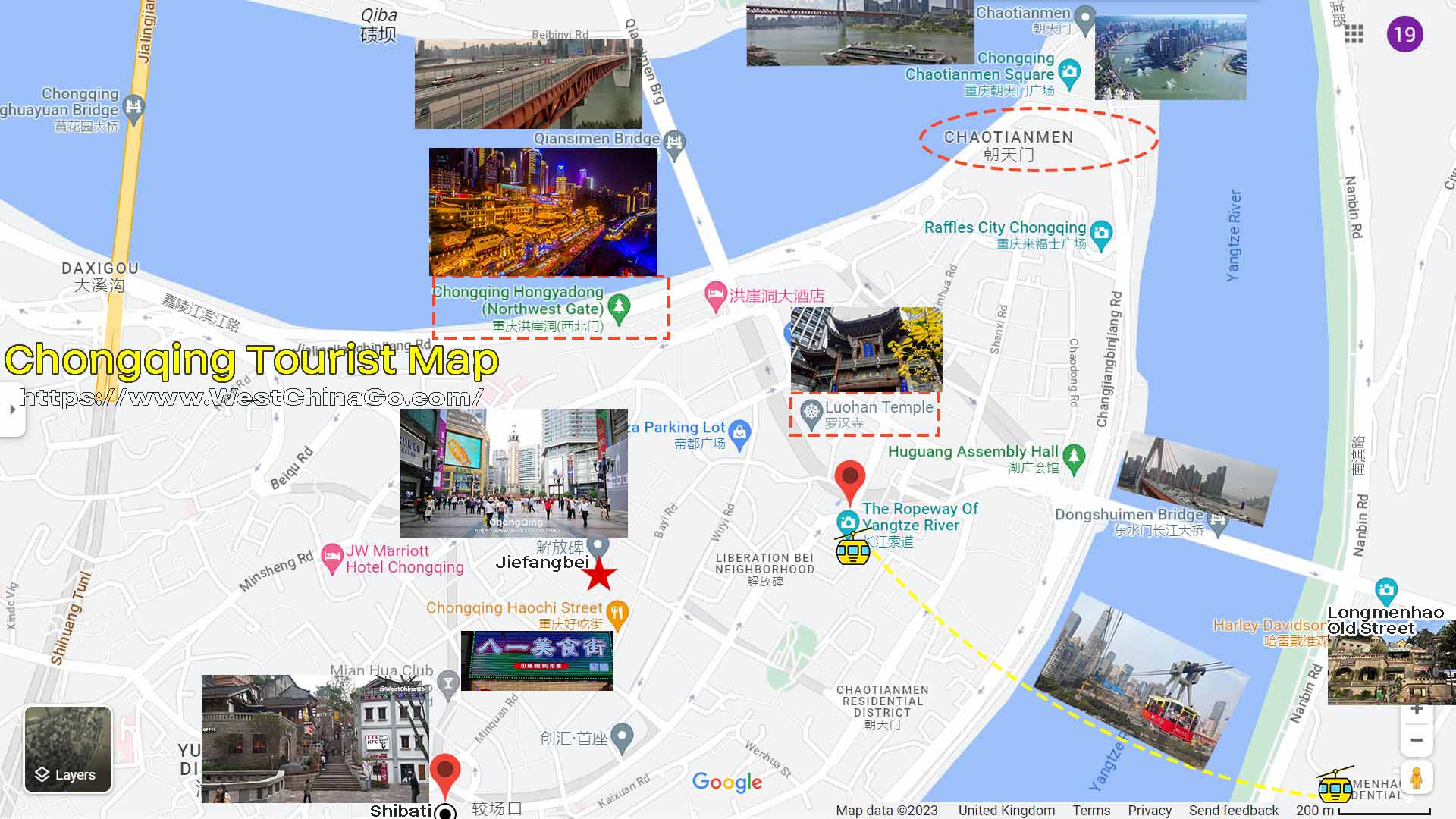 Chongqing Tourist Map