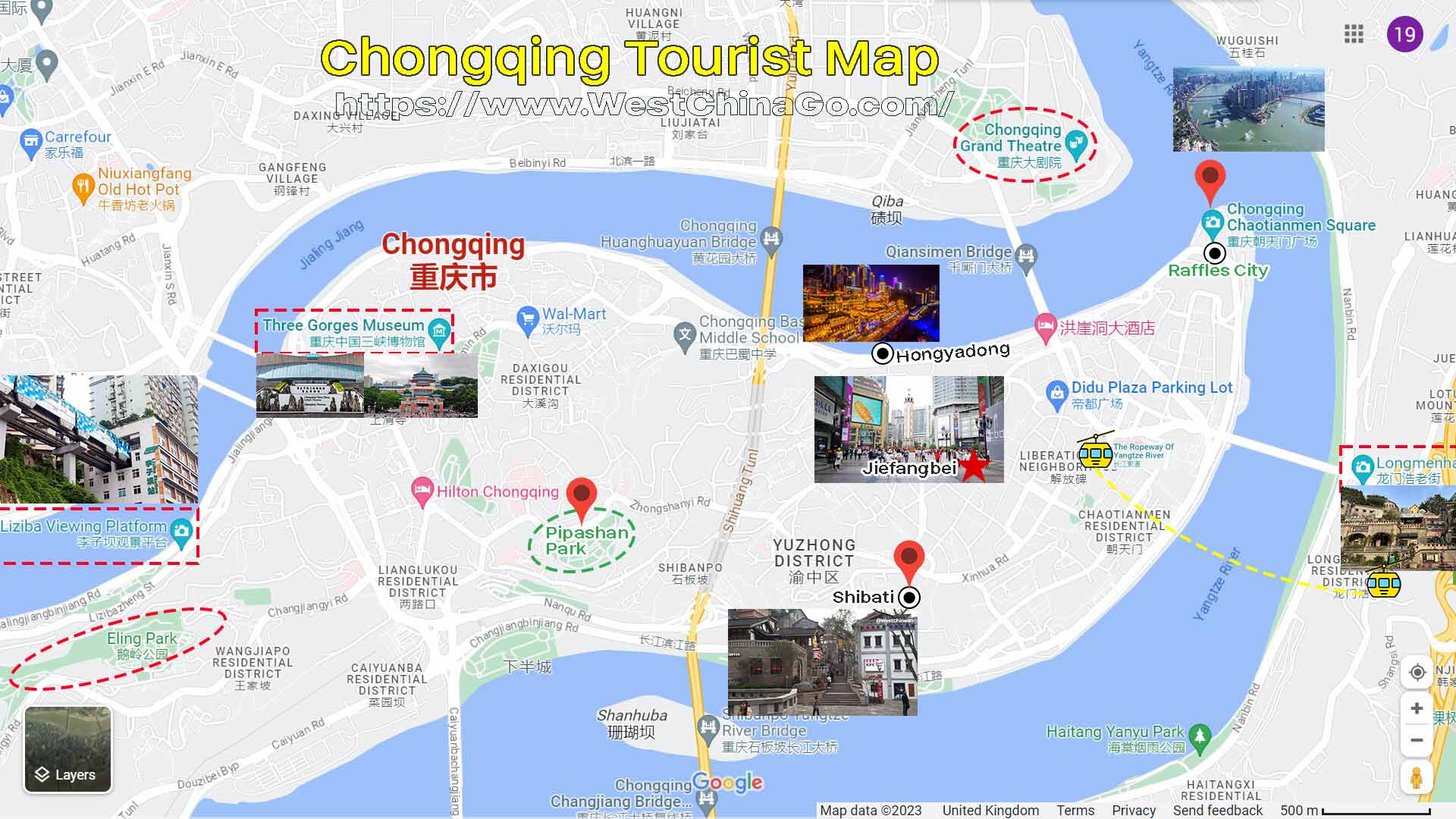 Chongqing Tourist Map