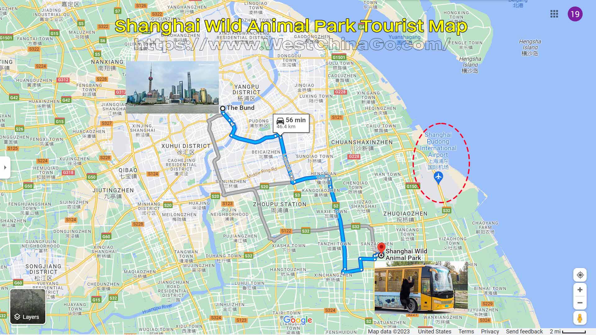 Shanghai Wild Animal Park Tourist Map