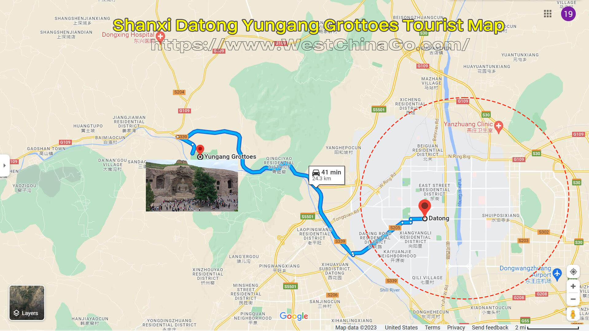 Shanxi Wutaishan Mountain Tourist Map