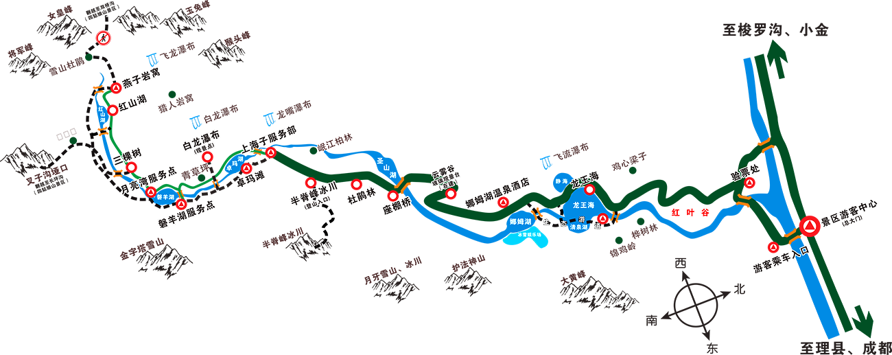 Bipenggou Tourist Map