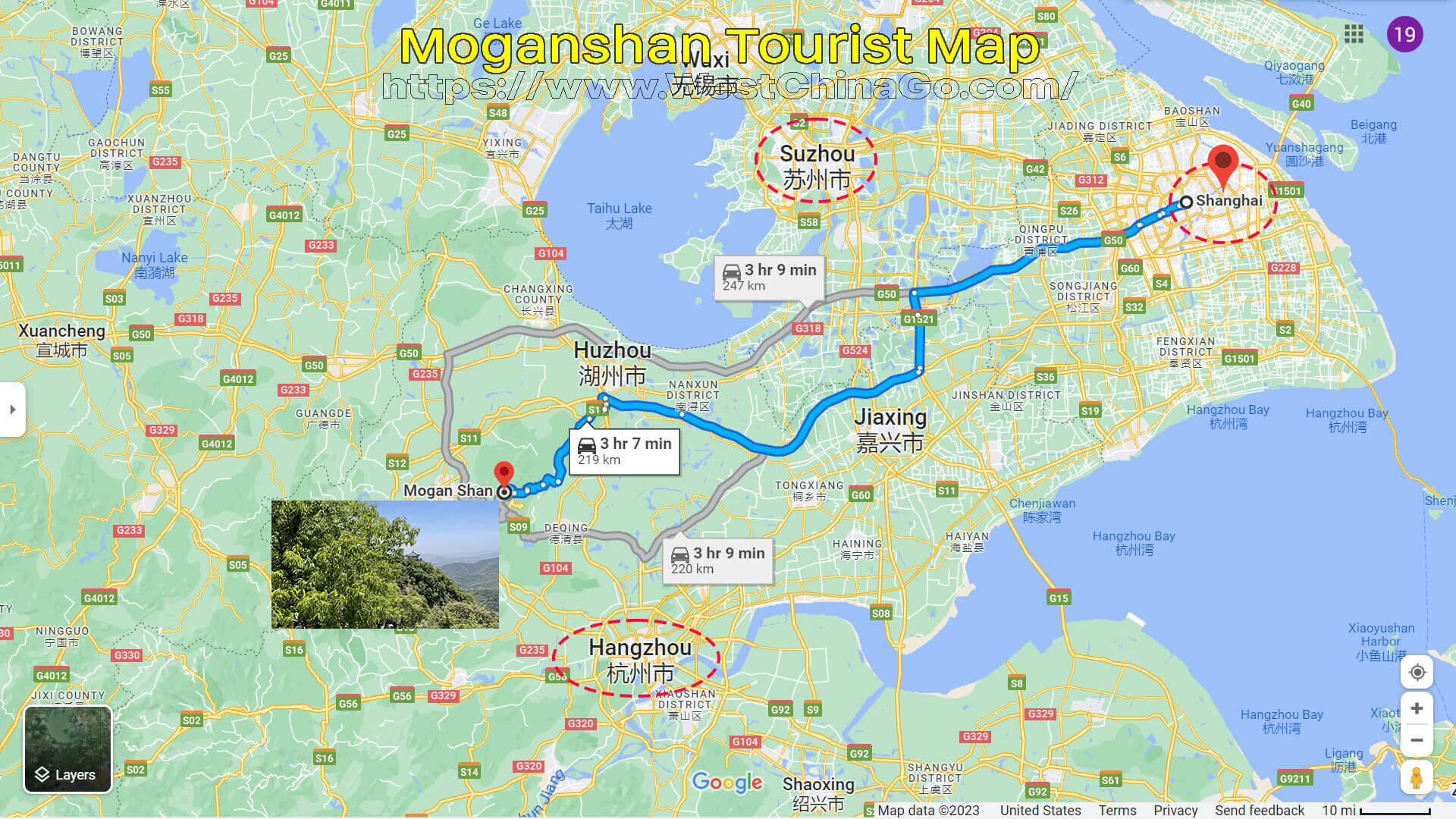 Mogan Mountain Tourist Map