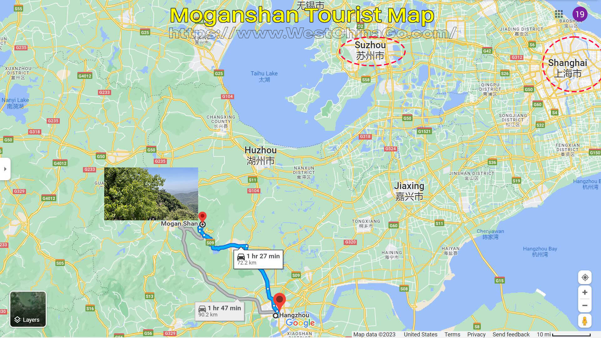 Mogan Mountain Tourist Map