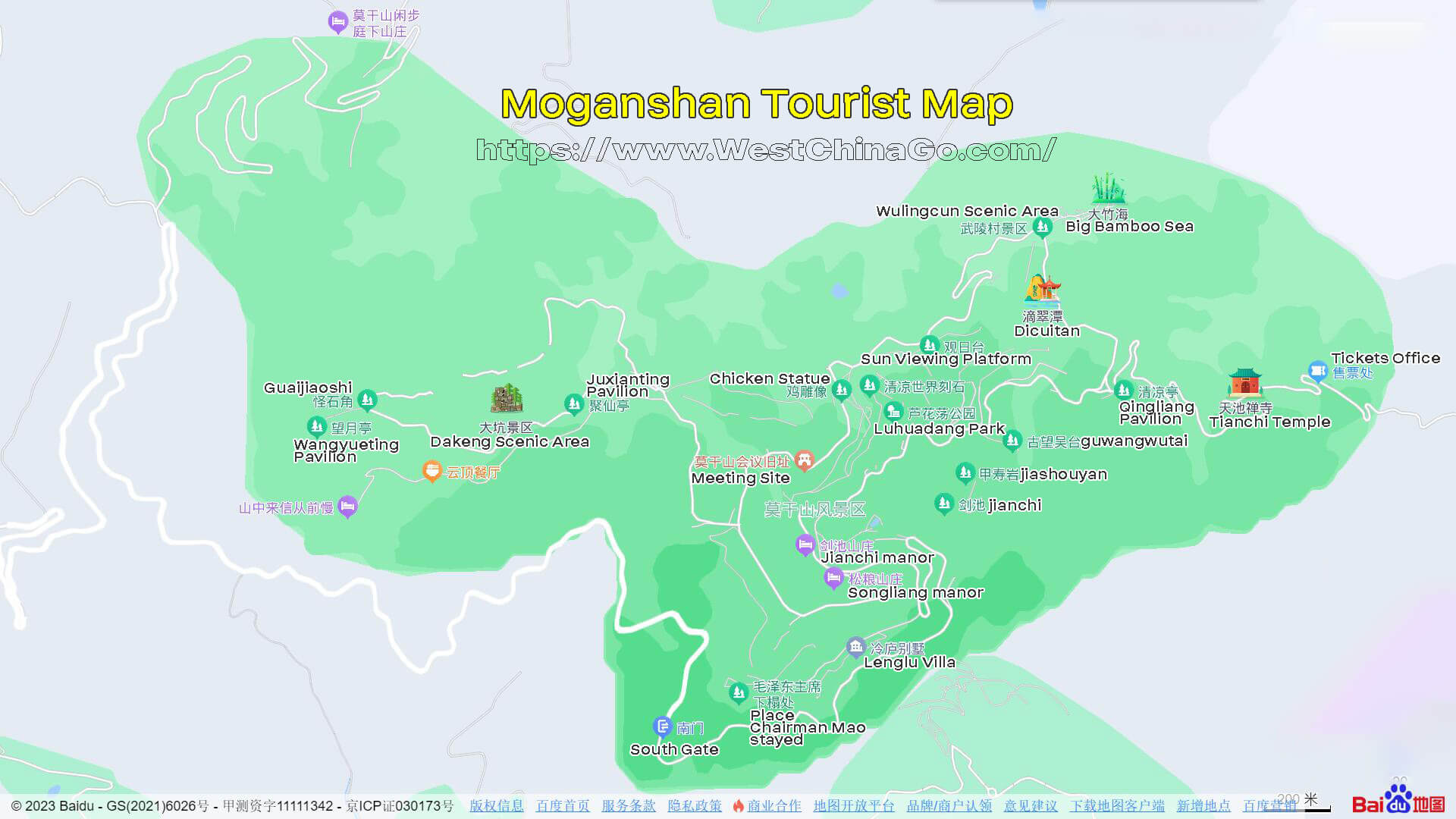 Mogan Mountain Tourist Map