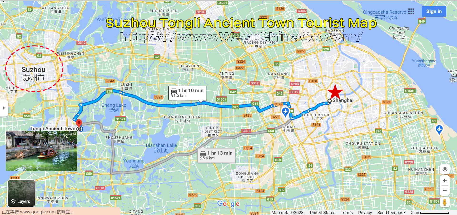 Suzhou Tongli Ancient Town Tourist Map