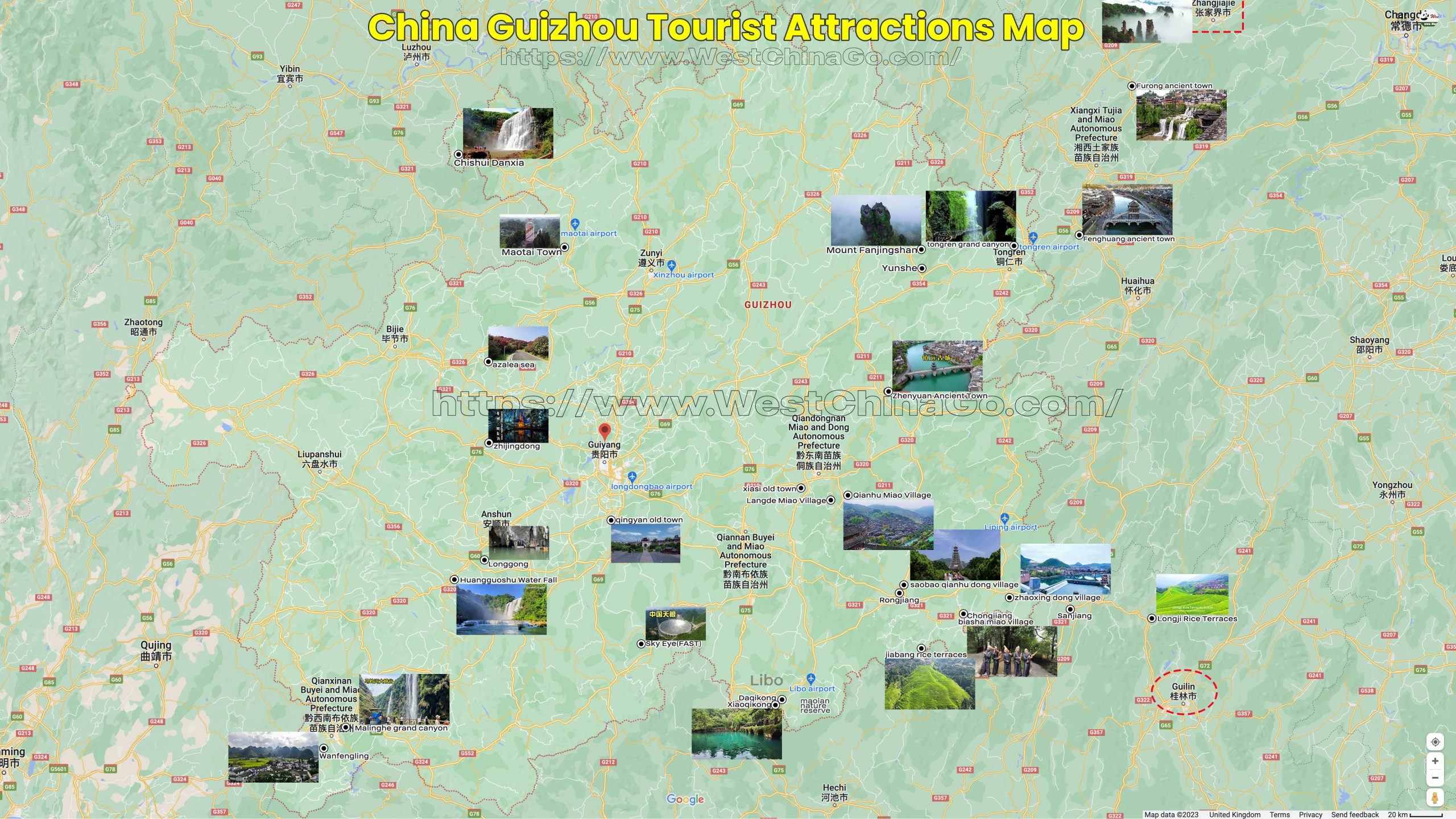 Guizhou Tourist Map