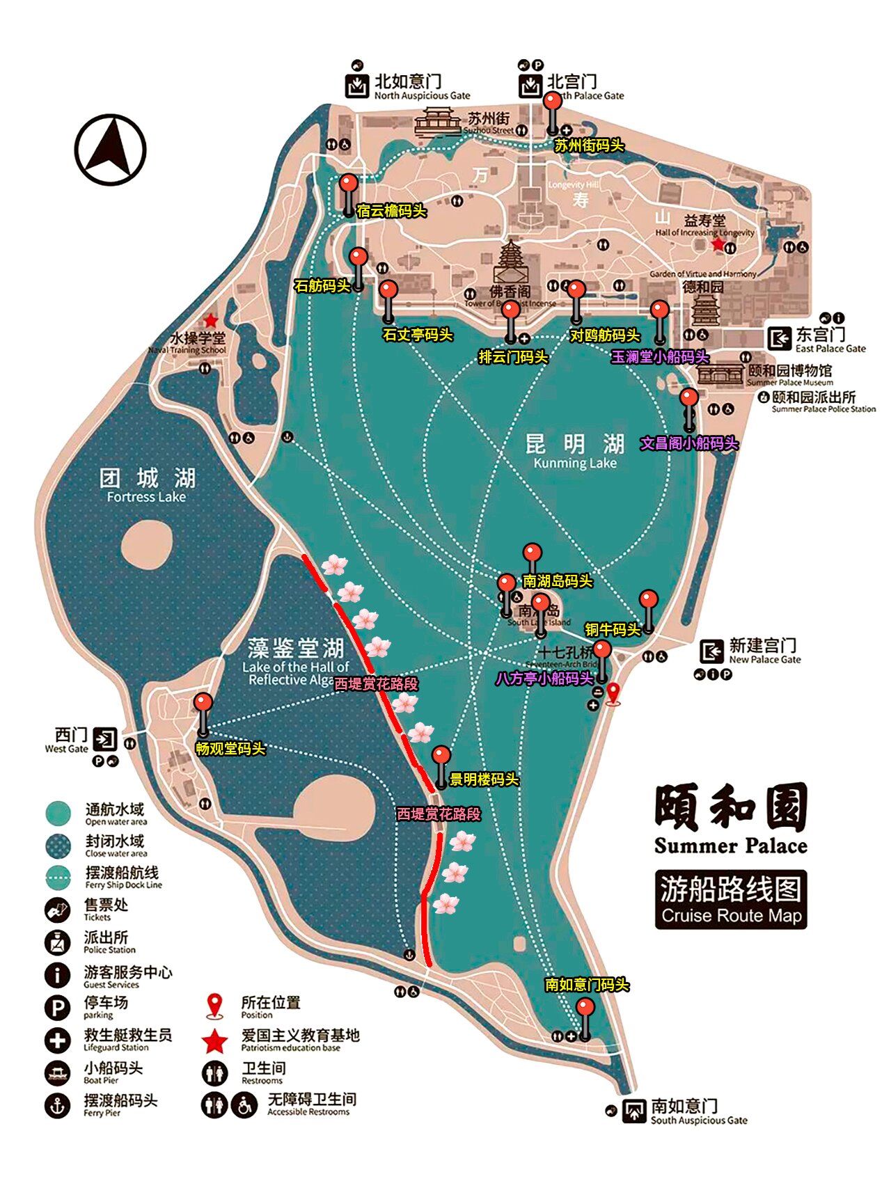 BeiJing Summer Palace Tourist Map