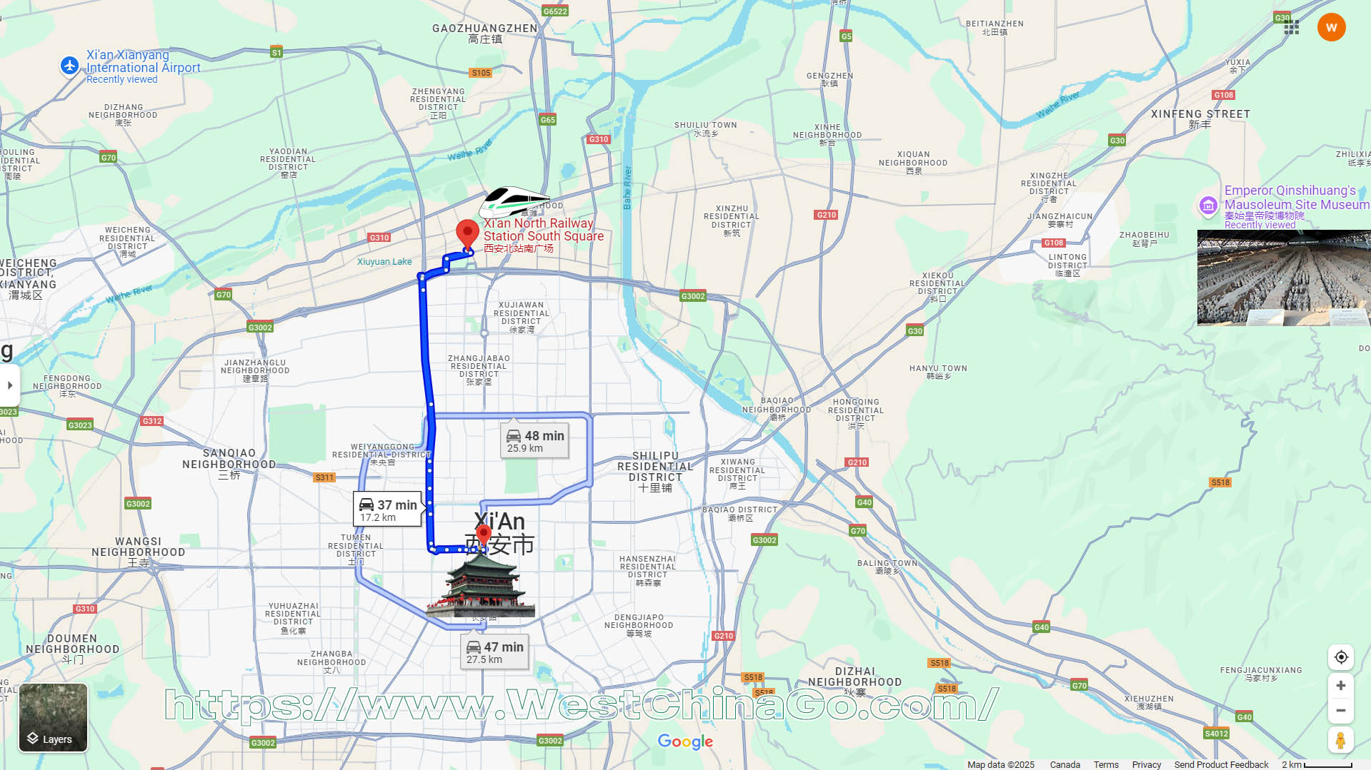 Xi'an Tourist Map