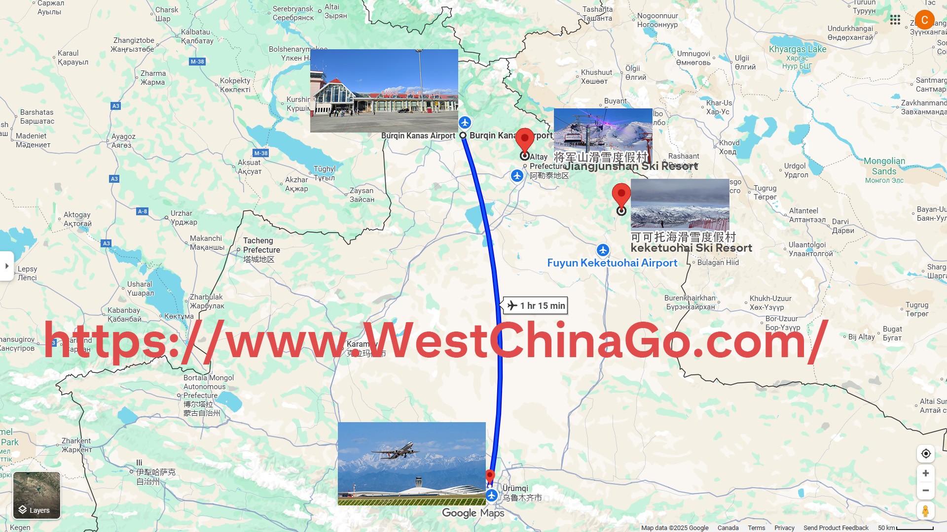 Xinjiang Kanas Tourist Map