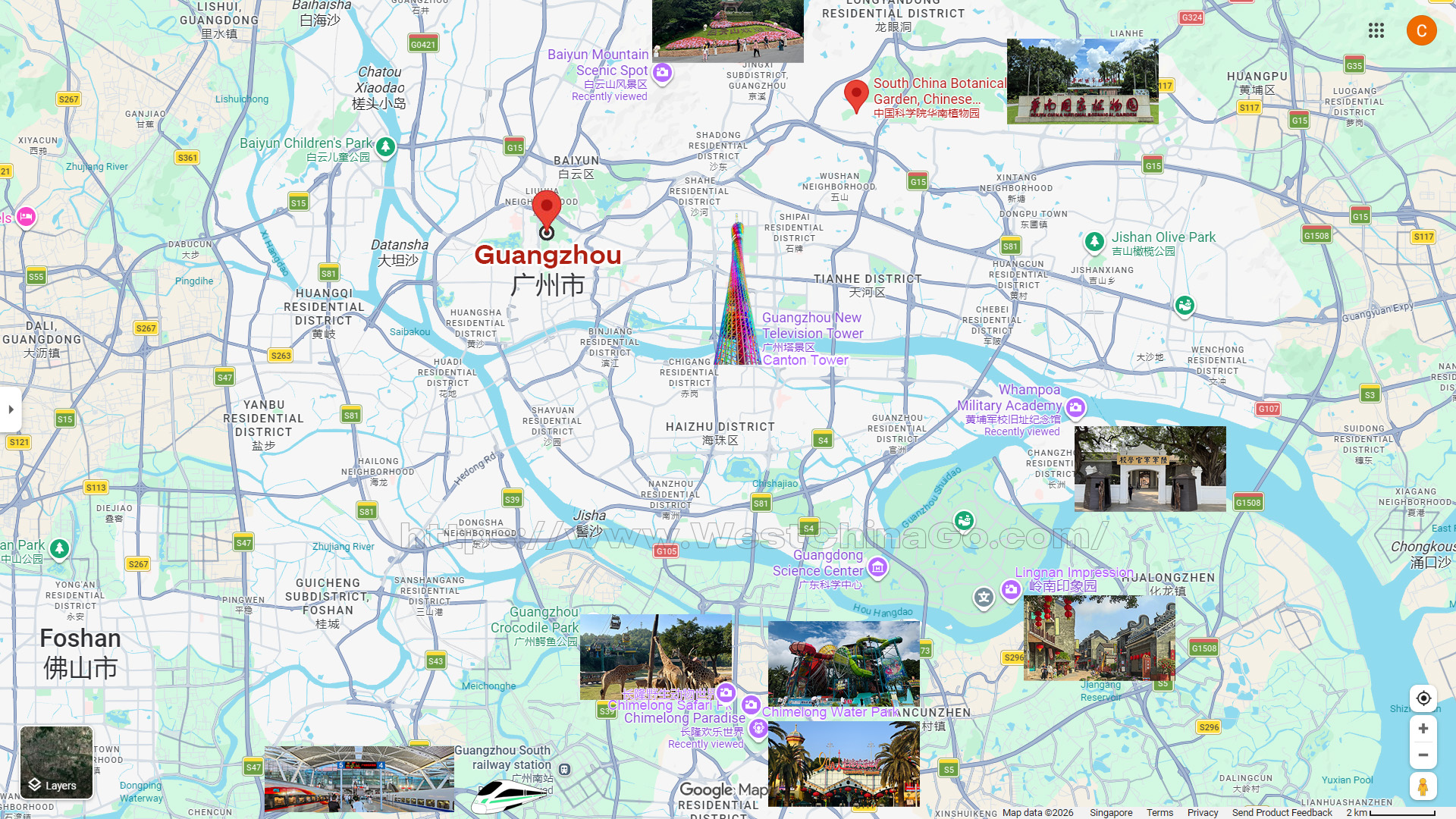 Guangzhou Tourist Map