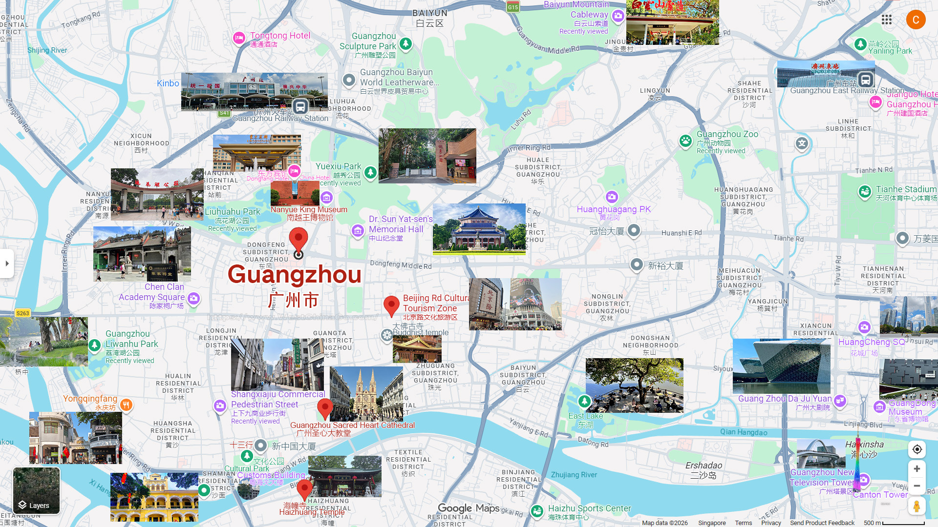Guangzhou Tourist Map